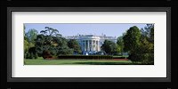 Lawn in front of a government building, White House, Washington DC, USA Fine Art Print