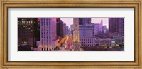 Twilight, Downtown, City Scene, Loop, Chicago, Illinois, USA Fine Art Print