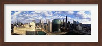 Aerial View of Chicago and river Fine Art Print