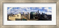 Aerial View of Chicago and river Fine Art Print