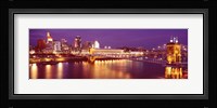 USA, Ohio, Cincinnati, night Fine Art Print