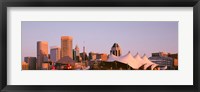 Morning skyline & Pier 6 concert pavilion Baltimore MD USA Fine Art Print