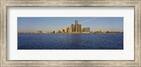 Skyscrapers on the waterfront, Detroit, Michigan, USA Fine Art Print