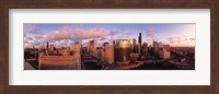 Sun reflecting off skyscrapers, Chicago IL Fine Art Print