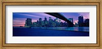 Panoramic View of New York City with Purple Sky Fine Art Print