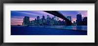 Panoramic View of New York City with Purple Sky Fine Art Print