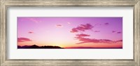 Silhouette of mountains at sunset, South Mountain Park, Phoenix, Arizona, USA Fine Art Print