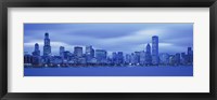 Chicago Skline at Dusk (blue) Fine Art Print