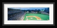 High angle view of spectators in a stadium, Wrigley Field, Chicago Cubs, Chicago, Illinois, USA Fine Art Print