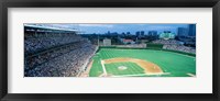High angle view of spectators in a stadium, Wrigley Field, Chicago Cubs, Chicago, Illinois, USA Fine Art Print