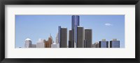 Skyscrapers in a city, Detroit, Wayne County, Michigan, USA Fine Art Print