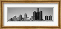 Skyscrapers In The City, Detroit, Michigan, USA Fine Art Print