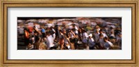 Crowd participating in a marathon race, Bay Bridge, San Francisco, San Francisco County, California, USA Fine Art Print