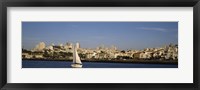 Sailboat in an ocean, Marina District, San Francisco, California, USA Fine Art Print