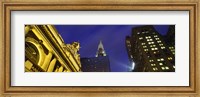 Night, Chrysler Building, Grand Central Station, NYC, New York City, New York State, USA Fine Art Print