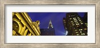 Night, Chrysler Building, Grand Central Station, NYC, New York City, New York State, USA Fine Art Print