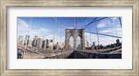 Railings of a bridge, Brooklyn Bridge, Manhattan, New York City, New York State, USA, (pre Sept. 11, 2001) Fine Art Print