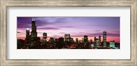 Skyscrapers At Dusk, Chicago Fine Art Print