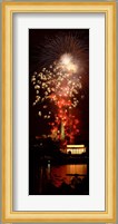 USA, Washington DC, Fireworks over Lincoln Memorial Fine Art Print