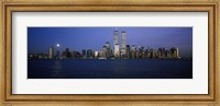 Buildings at the waterfront, World Trade Center, Hudson river, Lower Manhattan, Manhattan, New York City, New York State, USA Fine Art Print