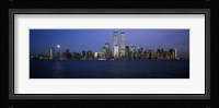 Buildings at the waterfront, World Trade Center, Hudson river, Lower Manhattan, Manhattan, New York City, New York State, USA Fine Art Print
