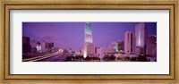 City In The Dusk, Miami, Florida, USA Fine Art Print