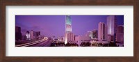 City In The Dusk, Miami, Florida, USA Fine Art Print
