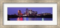 US, Texas, Austin, skyline, night Fine Art Print