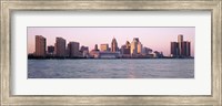 Detroit Skyline with Water Fine Art Print