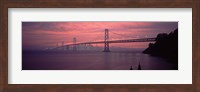 Bridge across a sea, Bay Bridge, San Francisco, California, USA Fine Art Print