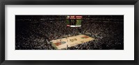Spectators watching a basketball match, Key Arena, Seattle, King County, Washington State, USA Framed Print