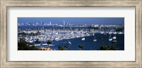 Boats moored at a harbor, San Diego, California, USA Fine Art Print