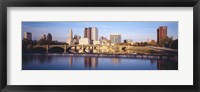 Bridge across a river, Scioto River, Columbus, Ohio, USA Fine Art Print