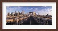 Pedestrian Walkway Brooklyn Bridge New York NY USA Fine Art Print