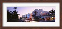 Buildings Lit Up At Dusk, Ocean Drive, Miami, Florida, USA Fine Art Print