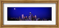 Moonrise, Seattle, Washington State, USA Fine Art Print