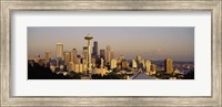 High angle view of buildings in a city, Seattle, Washington State, USA Fine Art Print