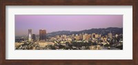 High angle view of a cityscape, Hollywood Hills, City of Los Angeles, California, USA Fine Art Print