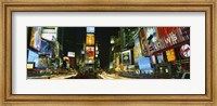 Neon boards in a city lit up at night, Times Square, New York City, New York State, USA Fine Art Print