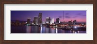 Night Skyline Miami FL USA Fine Art Print