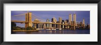 Bridge over a river, Brooklyn Bridge, Manhattan, New York City, New York State, USA Fine Art Print