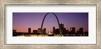 Night view of St Louis MO Fine Art Print