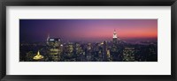 Twilight, Aerial, NYC, New York City, New York State, USA Fine Art Print