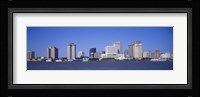 Buildings at the waterfront, Mississippi River, New Orleans, Louisiana Fine Art Print