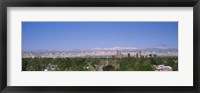 Buildings in a city with a mountain range in the background, Denver, Colorado, USA Fine Art Print