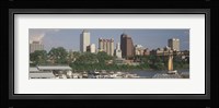 Boats moored at a harbor, Mud Island, Memphis, Tennessee, USA Fine Art Print