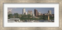 Boats moored at a harbor, Mud Island, Memphis, Tennessee, USA Fine Art Print