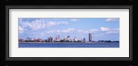 Buildings at the waterfront, Buffalo, Niagara River, New York State Fine Art Print