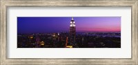 Empire State building at night, New York NY Fine Art Print