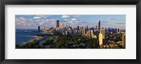 View of Chicago city and the lake, IL Fine Art Print